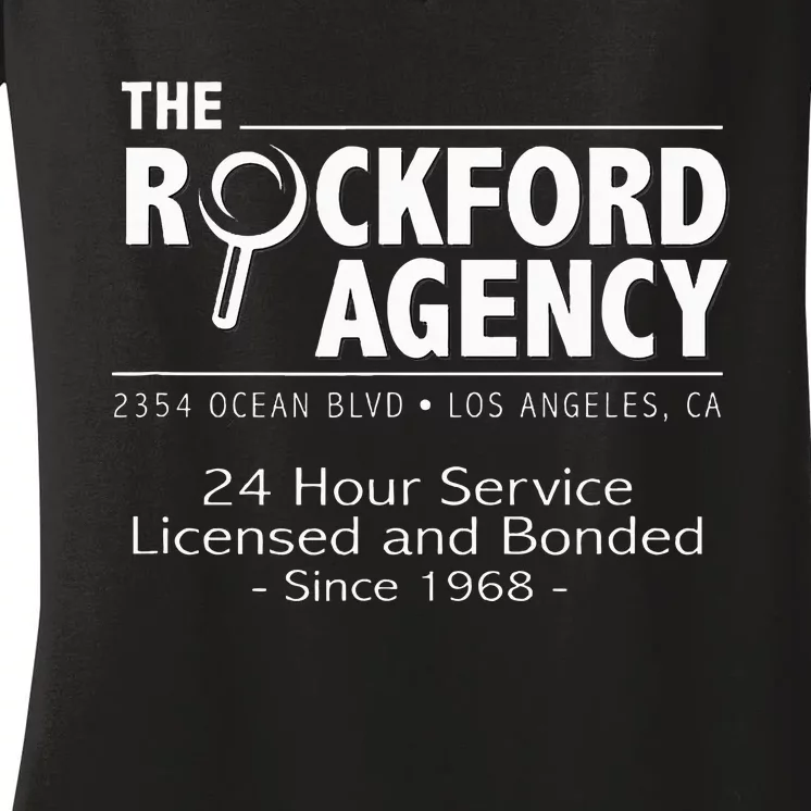 Rockford Files The Rockford Agency Classic Tv Women's V-Neck T-Shirt