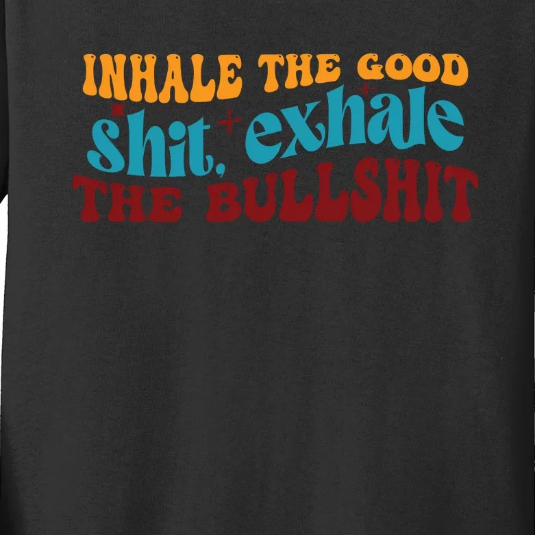 Retro Funny T , Inhale The Kids Long Sleeve Shirt