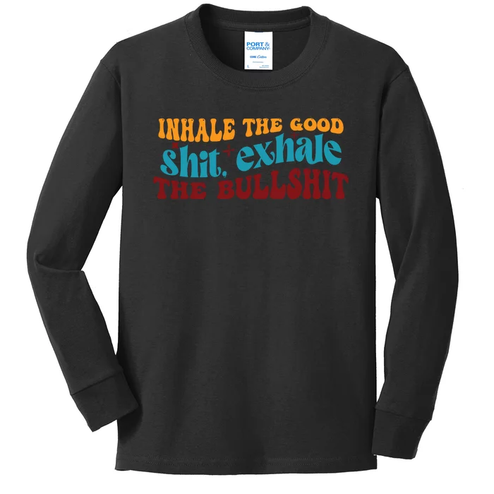 Retro Funny T , Inhale The Kids Long Sleeve Shirt