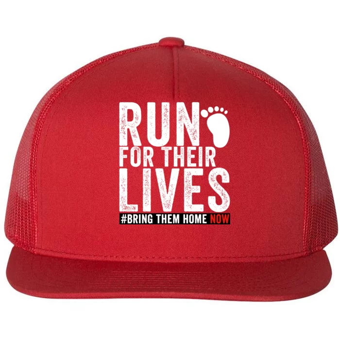 Run For Their Lives Flat Bill Trucker Hat