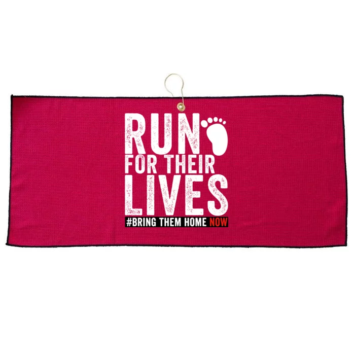 Run For Their Lives Large Microfiber Waffle Golf Towel