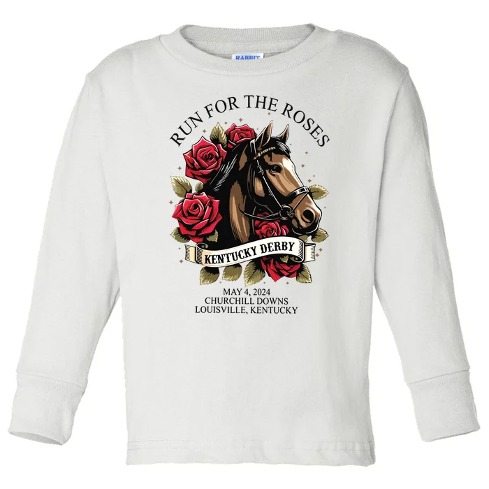 Run For The Roses 150th Anniversary Toddler Long Sleeve Shirt