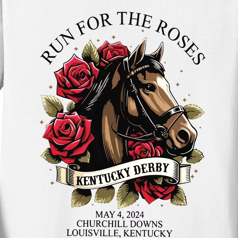 Run For The Roses 150th Anniversary Kids Long Sleeve Shirt