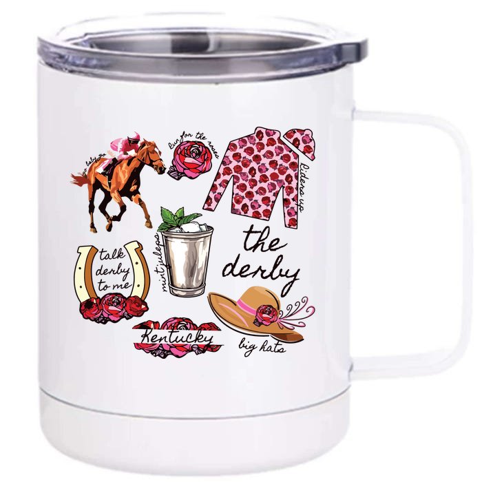 Run For The Roses 150th Anniversary Front & Back 12oz Stainless Steel Tumbler Cup