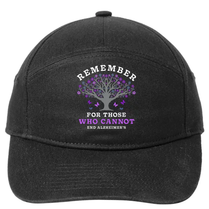 Remember For Those Who Cannot AlzheimerS Awareness 7-Panel Snapback Hat