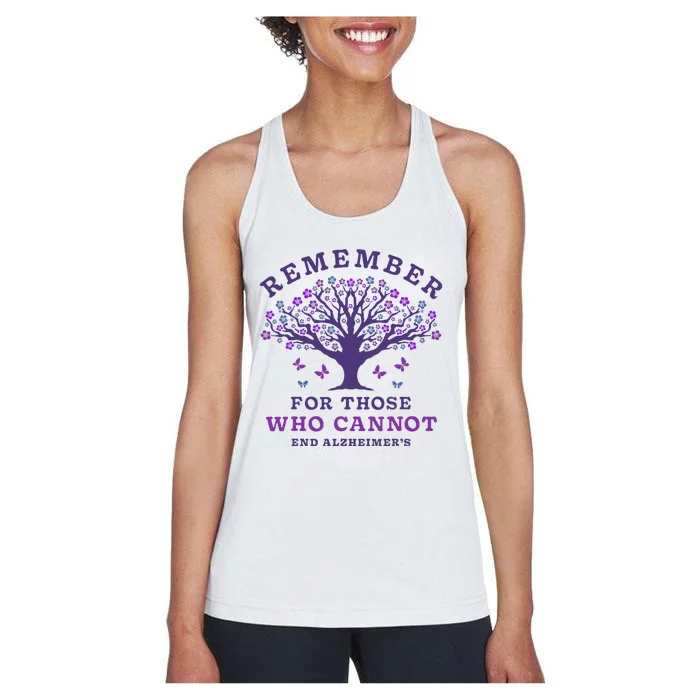 Remember For Those Who Cannot AlzheimerS Awareness Dementia Women's Racerback Tank