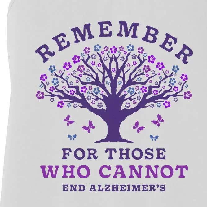 Remember For Those Who Cannot AlzheimerS Awareness Dementia Women's Racerback Tank