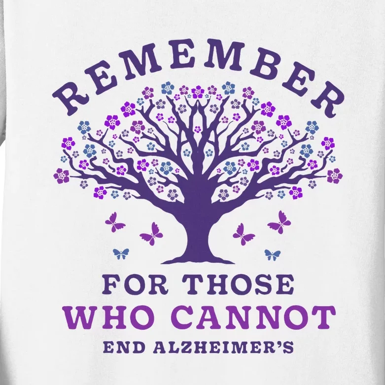 Remember For Those Who Cannot AlzheimerS Awareness Dementia Kids Long Sleeve Shirt