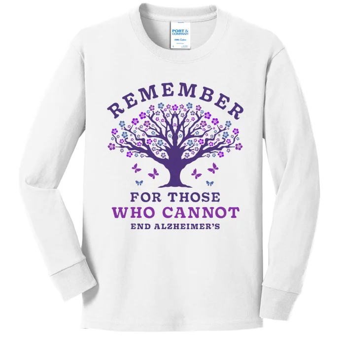 Remember For Those Who Cannot AlzheimerS Awareness Dementia Kids Long Sleeve Shirt