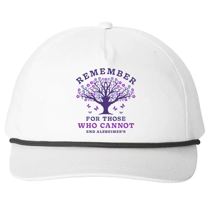 Remember For Those Who Cannot AlzheimerS Awareness Dementia Snapback Five-Panel Rope Hat