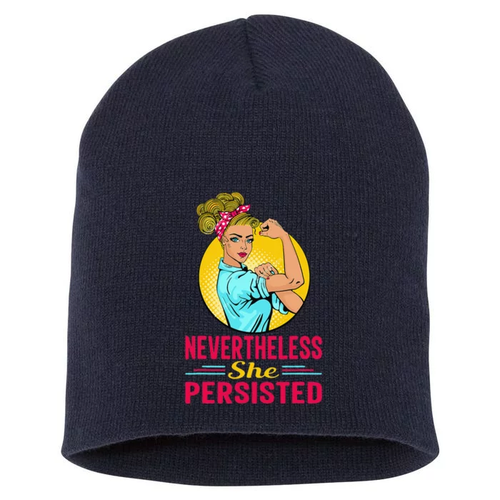 Radical Feminist Tee Feminism Tee Nevertheless She Persisted Short Acrylic Beanie