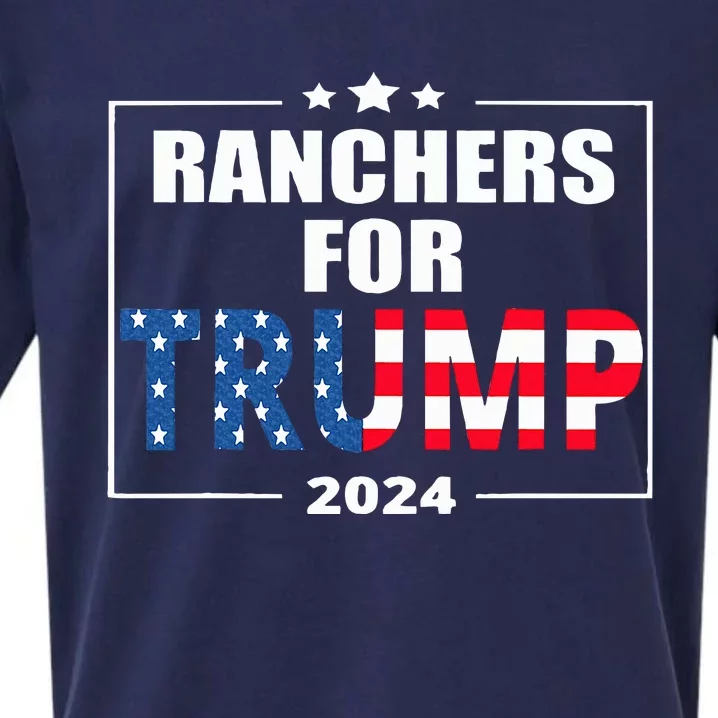 Ranchers For Trump 2024 Cattlemen Sueded Cloud Jersey T-Shirt