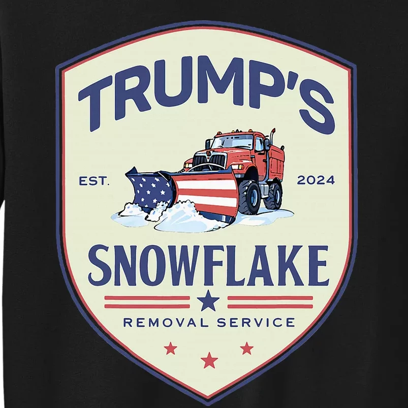 Retro Funny Trump Snowflake Removal Service Election 2024 Tall Sweatshirt