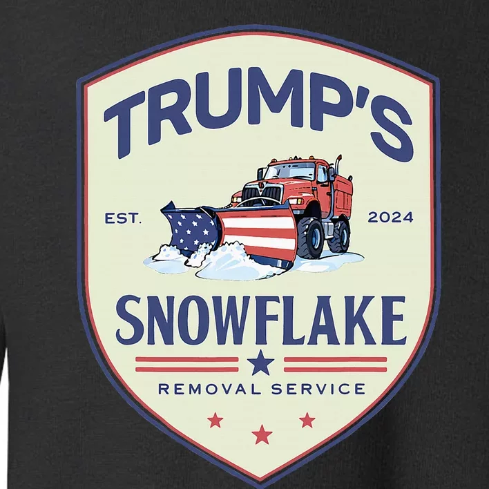 Retro Funny Trump Snowflake Removal Service Election 2024 Toddler Sweatshirt