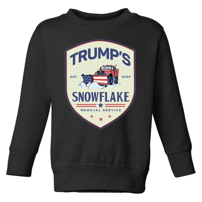 Retro Funny Trump Snowflake Removal Service Election 2024 Toddler Sweatshirt