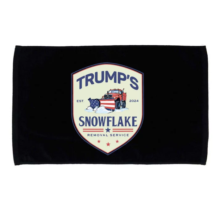 Retro Funny Trump Snowflake Removal Service Election 2024 Microfiber Hand Towel