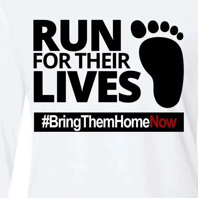 Run For Their Lives Bring Them Home Now Awareness Womens Cotton Relaxed Long Sleeve T-Shirt