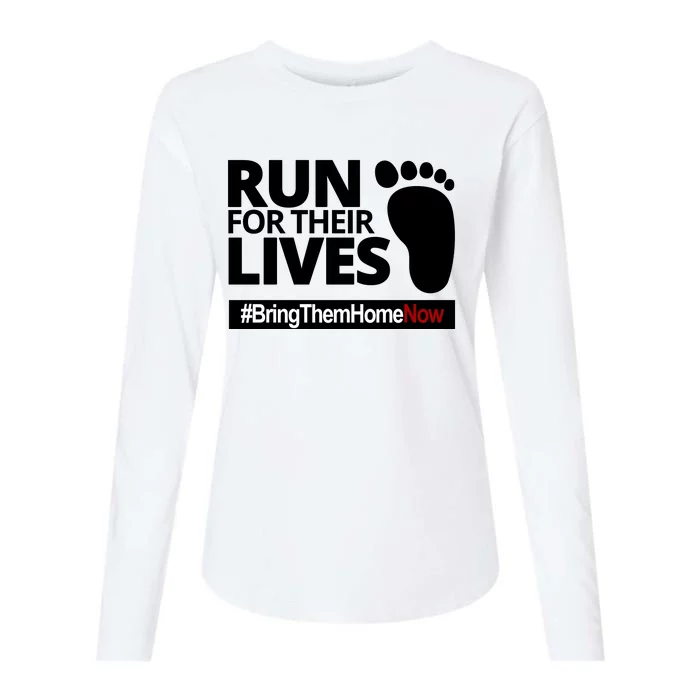 Run For Their Lives Bring Them Home Now Awareness Womens Cotton Relaxed Long Sleeve T-Shirt