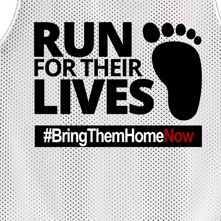 Run For Their Lives Bring Them Home Now Awareness Mesh Reversible Basketball Jersey Tank