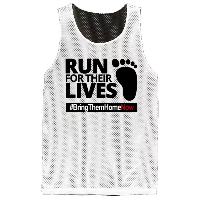 Run For Their Lives Bring Them Home Now Awareness Mesh Reversible Basketball Jersey Tank