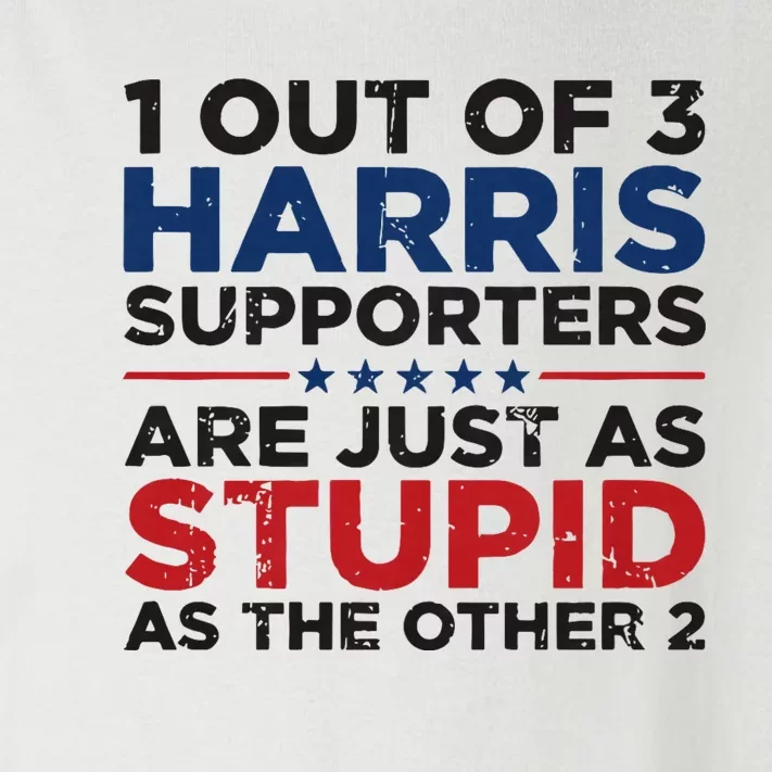 Retro Funny Trump 1 Out Of 3 Kamala Harris Supporters Toddler Long Sleeve Shirt