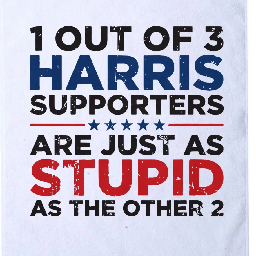 Retro Funny Trump 1 Out Of 3 Kamala Harris Supporters Platinum Collection Golf Towel