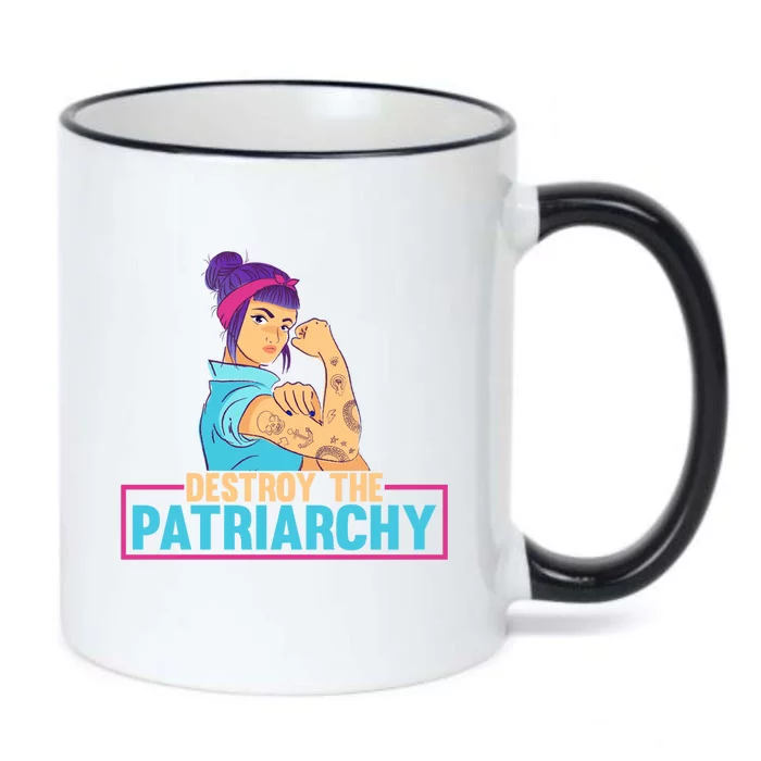 Radical Feminist Tee Feminism Tee Destroy The Patriarchy Funny Gift Black Color Changing Mug