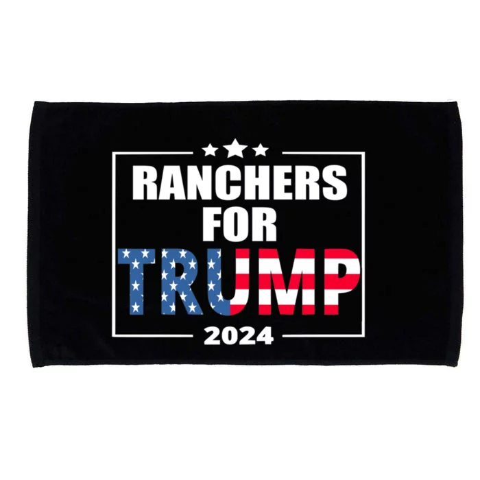 Ranchers For Trump 2024 Cattle For Trump Gift Microfiber Hand Towel