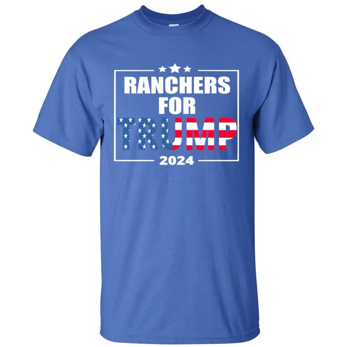 Ranchers For Trump 2024 Cattle For Trump Gift Tall T-Shirt