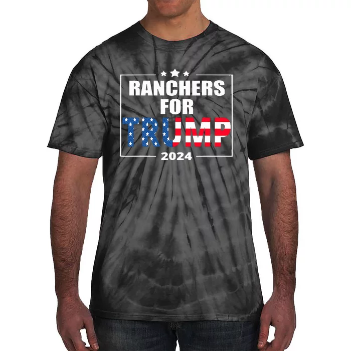 Ranchers For Trump 2024 Cattlemen For Trump Tie-Dye T-Shirt