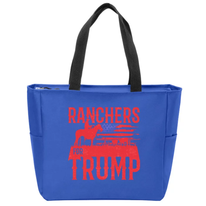 Ranchers For Trump Conservative Republican Support President Gift Zip Tote Bag