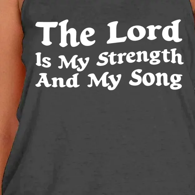 Retro Faith T , The Lord Is Women's Knotted Racerback Tank