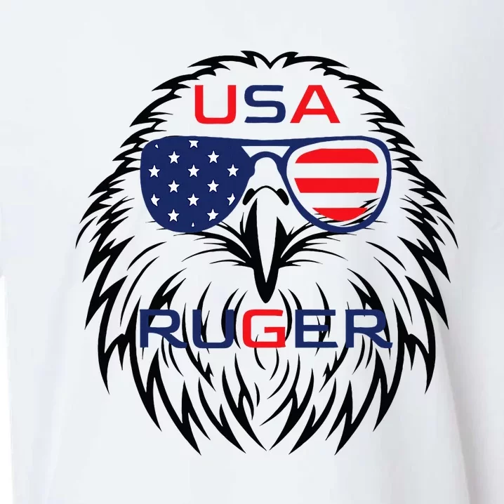 Ruger Family Us Usa American Flag Sueded Cloud Jersey T-Shirt