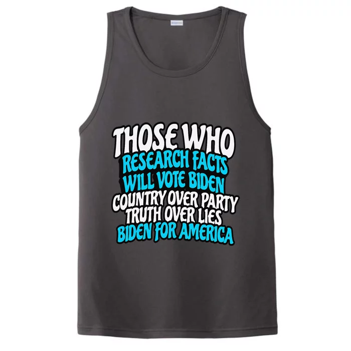 Research Facts Vote Biden For America Election 2024 Performance Tank