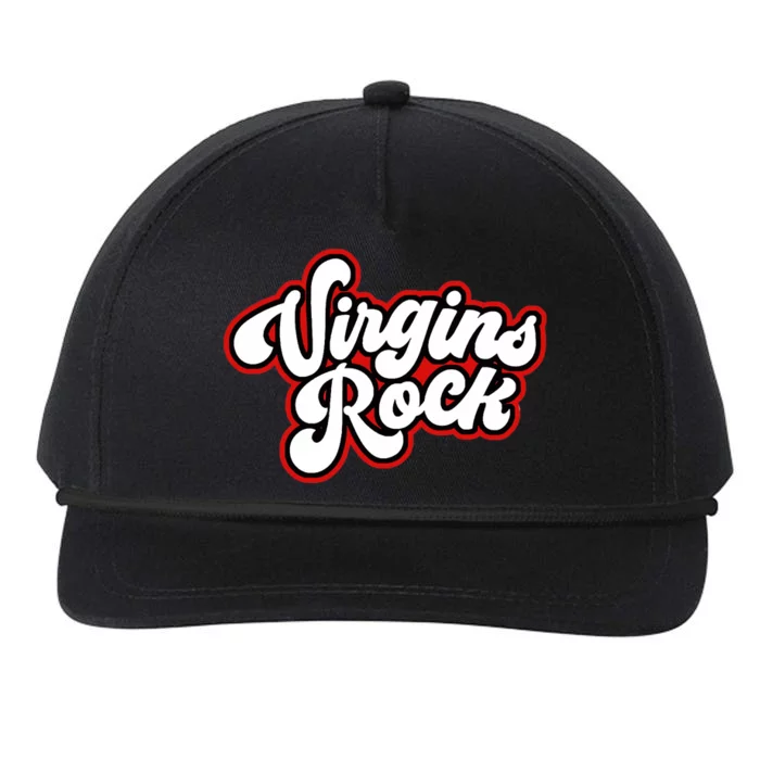 Rocks Funny Virginity Snapback Five-Panel Rope Hat