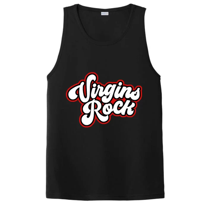 Rocks Funny Virginity Performance Tank