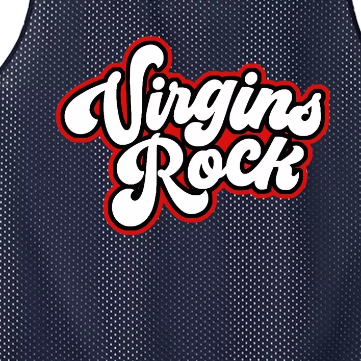 Rocks Funny Virginity Mesh Reversible Basketball Jersey Tank