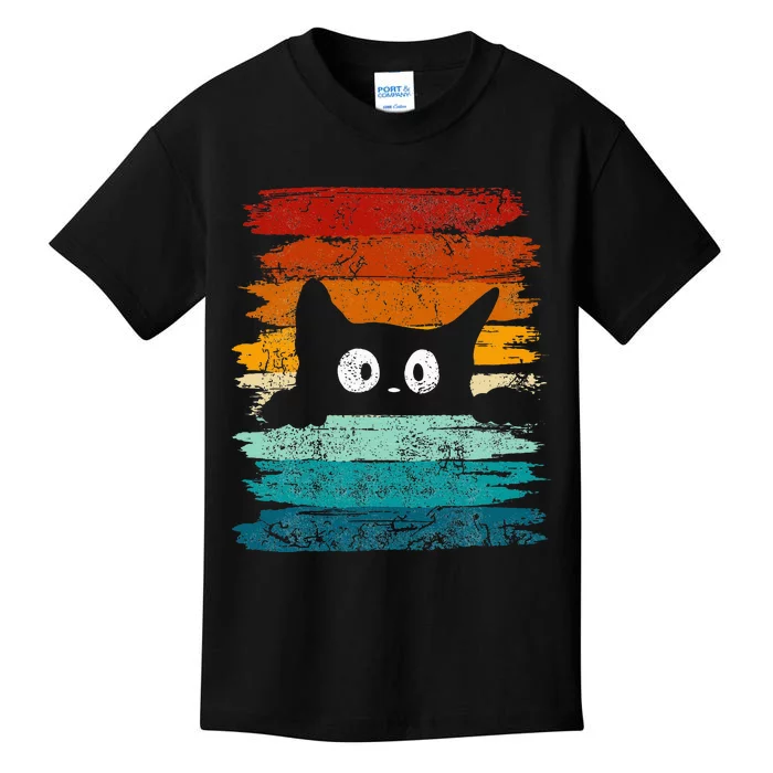 Retro Funny Vintage Cat Kids T-Shirt