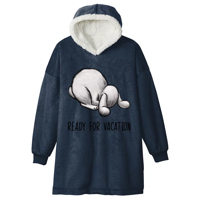 Ready For Vacation Vacay Mode On Rabbit Vacation Ready Gift Hooded Wearable Blanket