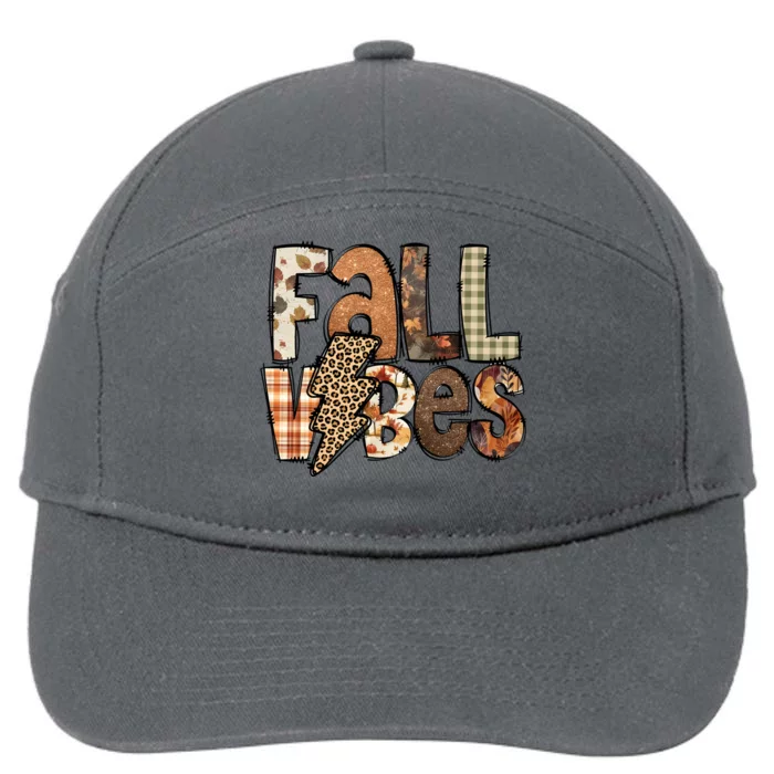 Retro Fall Vibes Autumn 7-Panel Snapback Hat