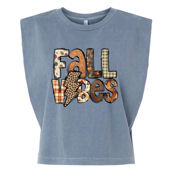 Retro Fall Vibes Autumn Garment-Dyed Women's Muscle Tee