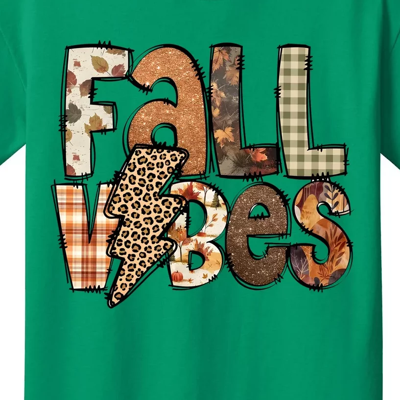 Retro Fall Vibes Autumn Kids T-Shirt