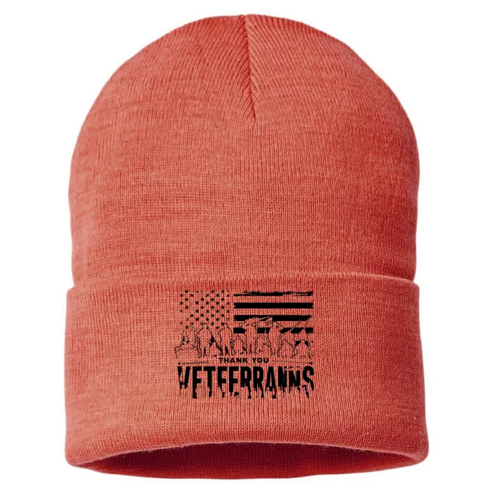 Red Friday Veterans Girls Memorial Day Kids Patriotic Women Sustainable Knit Beanie