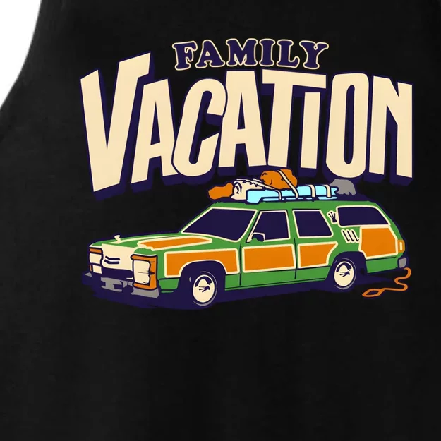 Roadtrip! Family Vacation Griswold Station Wago Ladies Tri-Blend Wicking Tank