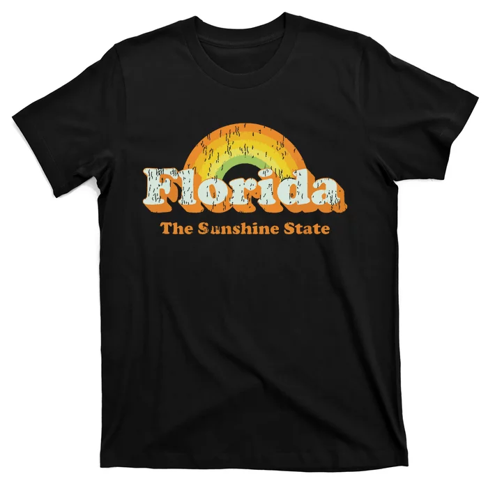 Retro Florida Vintage 70s Rainbow T-Shirt