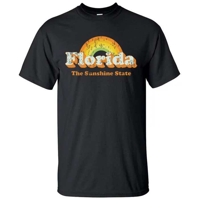 Retro Florida Vintage 70s Rainbow Tall T-Shirt