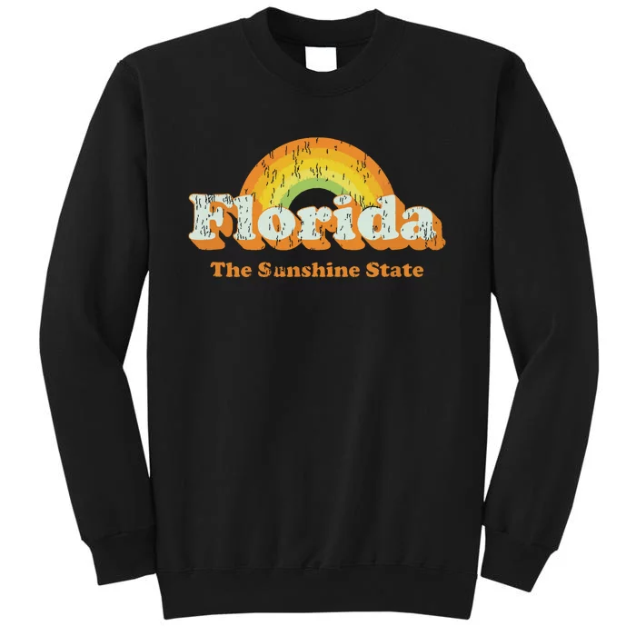 Retro Florida Vintage 70s Rainbow Tall Sweatshirt