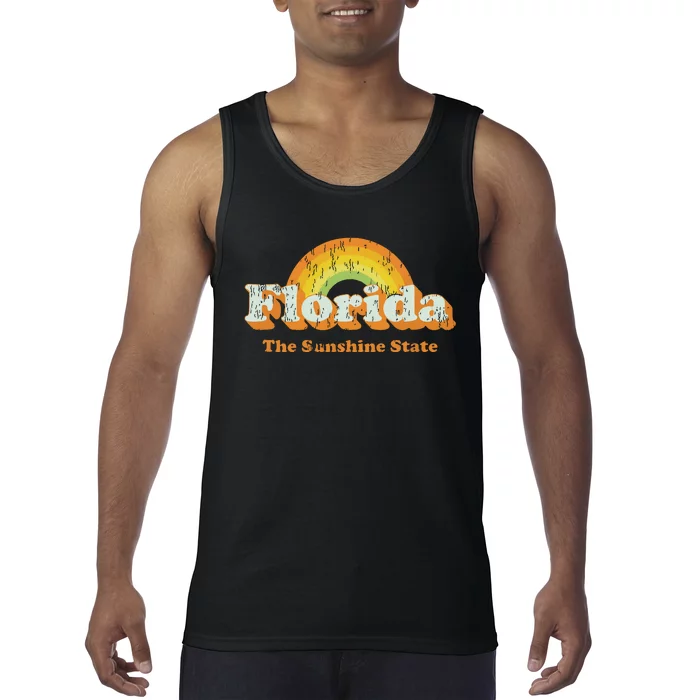 Retro Florida Vintage 70s Rainbow Tank Top