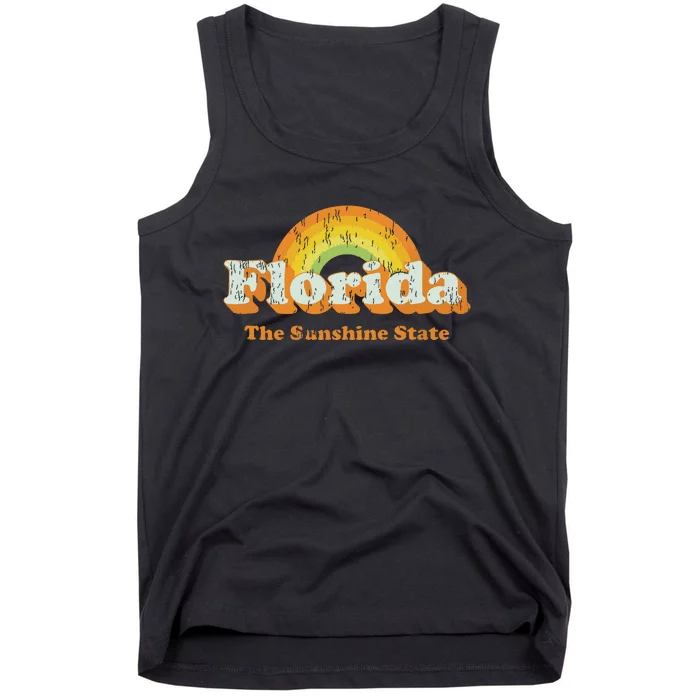 Retro Florida Vintage 70s Rainbow Tank Top