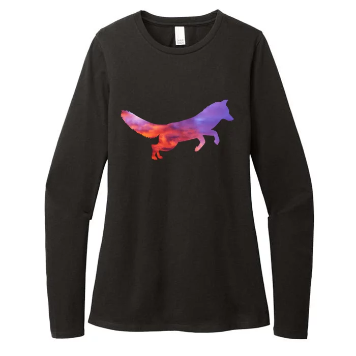 Red Fox With Evening Red Fox Gift Womens CVC Long Sleeve Shirt